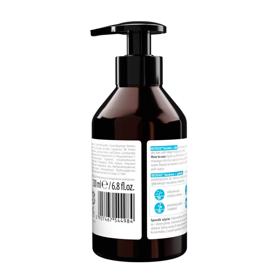 Biovax Shampoo Cheratina + Seta 200 ml