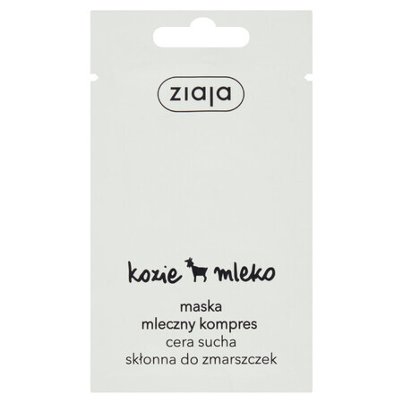 Ziaja Maschera in Compressa al Latte di Capra 7ml - Trattamento Idratante e Nutriente per Pelli Secche e Sensibili