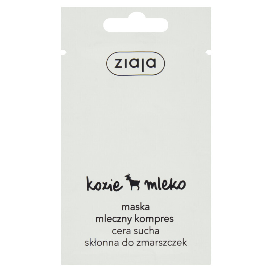 Ziaja Maschera in Compressa al Latte di Capra 7ml - Trattamento Idratante e Nutriente per Pelli Secche e Sensibili