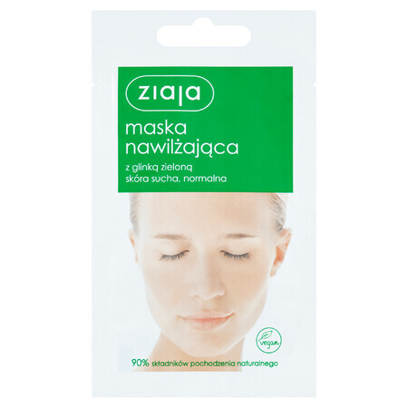 Maschera Idratante con Argilla Verde Ziaja per Pelle Secca e Normale 7ml