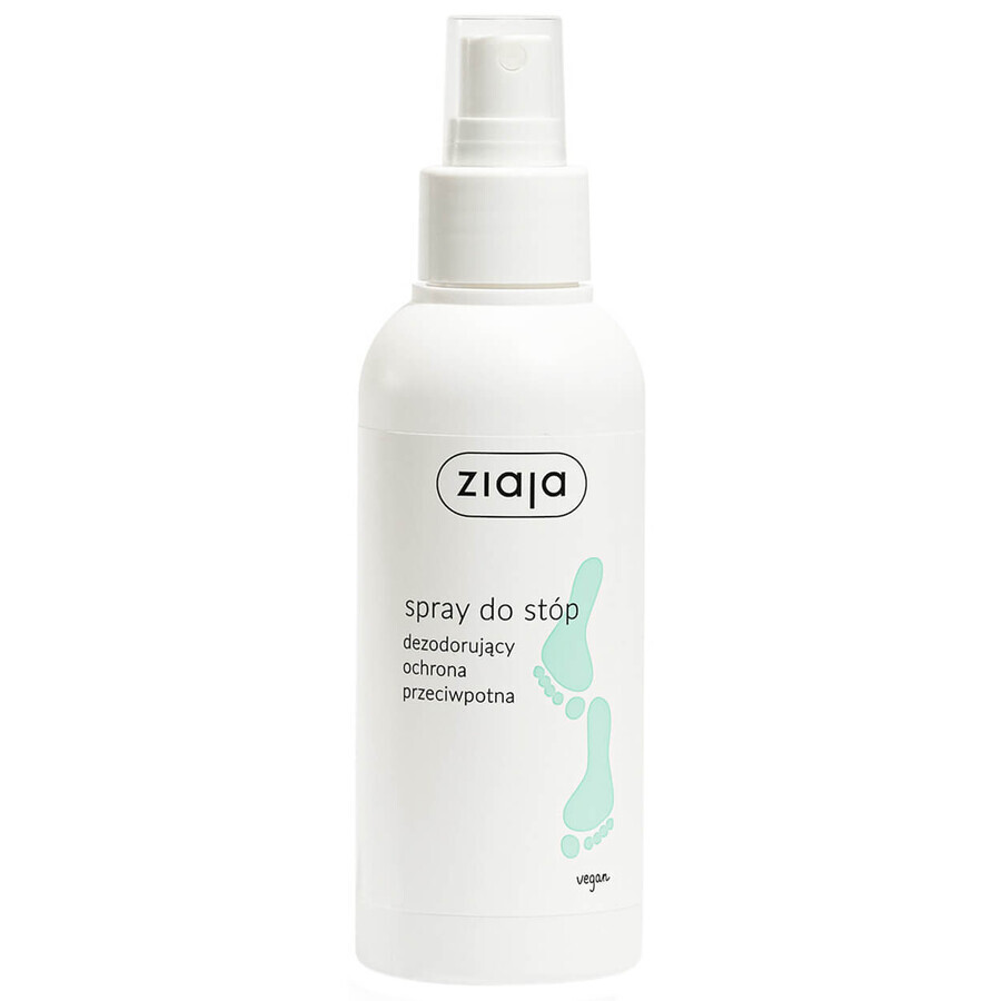 Ziaja Piedi, Spray Deodorante Protettivo Antisudore, 100ml.
