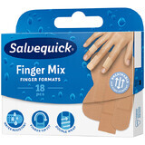 Pansementi per abrasioni Salvequick Finger Mix, 18 pezzi.