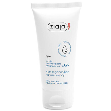 Ziaja Med Trattamento dermatologico per l'AD, crema rigenerante e rimpolpante, 50 ml