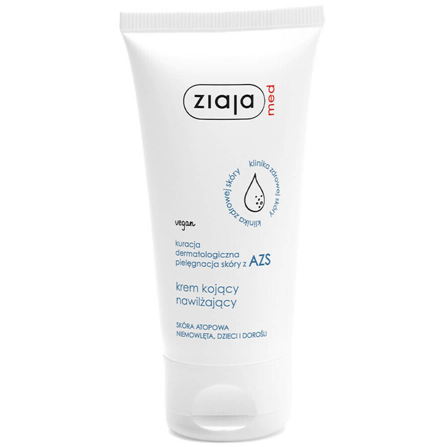 Ziaja Med Trattamento dermatologico per la DA, crema lenitiva e idratante, pelle atopica, 50 ml