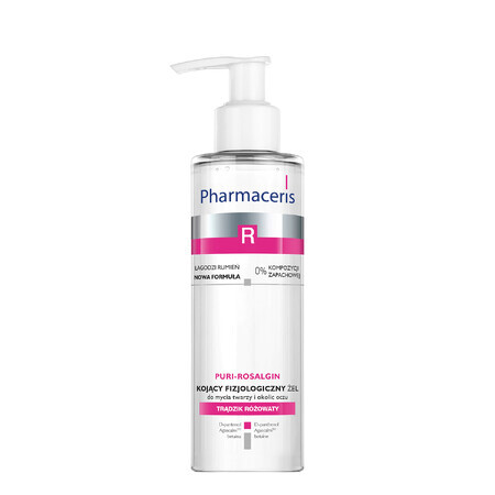Pharmaceris R Puri Rosalgin, gel detergente fisiologico e lenitivo per il viso, 190 ml