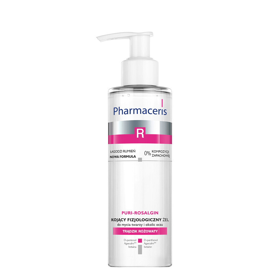 Pharmaceris R Puri Rosalgin, gel detergente fisiologico e lenitivo per il viso, 190 ml