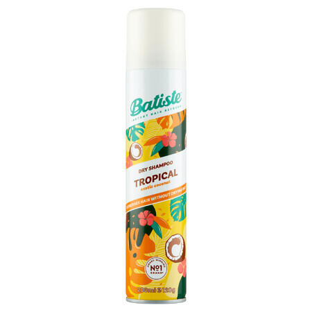 Batiste Shampoo Secco Tropicale, Leggero e Rinfrescante, 200ml.