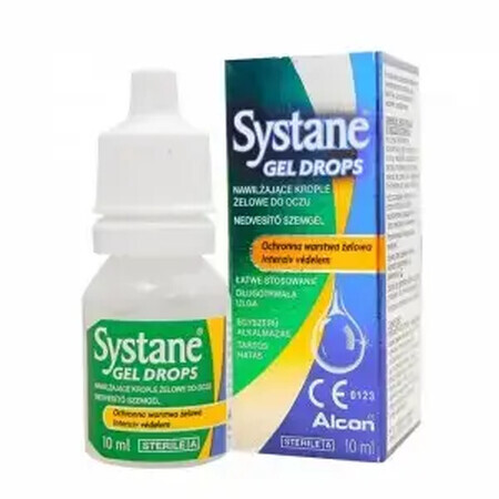 Gocce oculari Systane Gel Drops, allevia i sintomi dell occhio secco e arrossato, 10ml