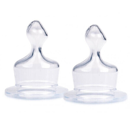 Canpol Babies Silicone Anatomical Size 0 Mini Flow 2-Piece Bottle Nipple