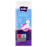 Bella Classic Nova, Toallitas higiénicas Drainette con alas, Maxi, 10 uds.