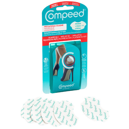 Compeed, cerotti per vesciche del tallone, medi, 5 pezzi