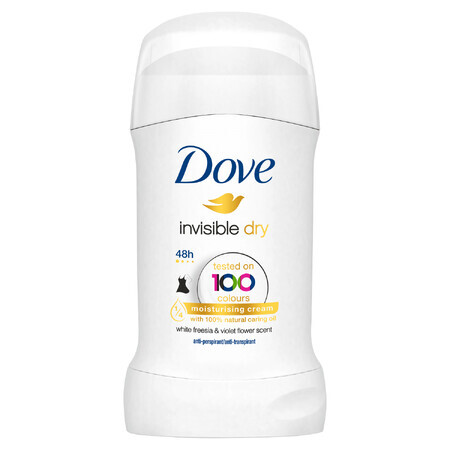 Dove Deodorante Stick 40ml - Protezione efficace e invisibile per tutto il giorno. Sicurezza e freschezza a lungo termine.