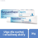 Bepanthen Derm Cream, specialized body cream, dry skin prone to irritation, from day 1, 30 g