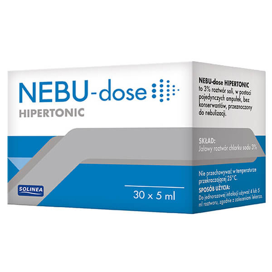 Siero ipertonico per inalazione Nebu-Dose, 30 fiale da 5 ml cadauna