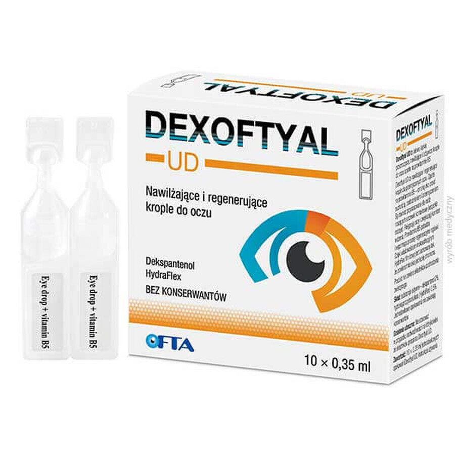 Dexoftyal UD - Gocce oculari, 10 flaconcini da 0,35 ml.