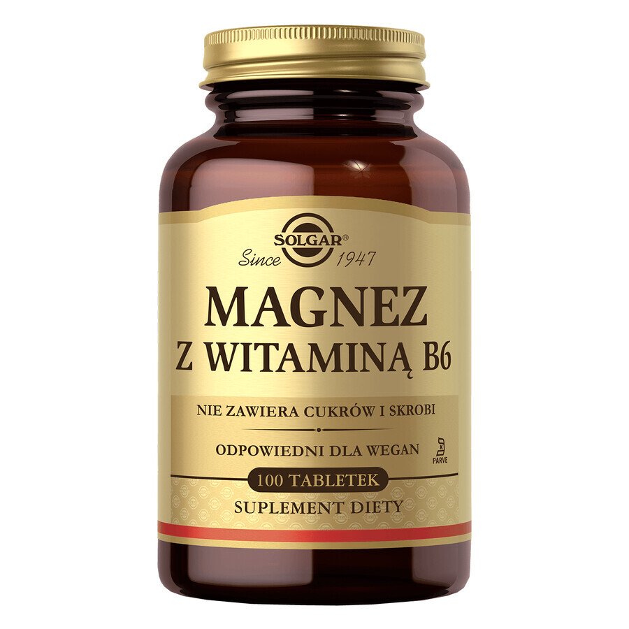 Solgar Magnesio con Vitamina B6 100 compresse