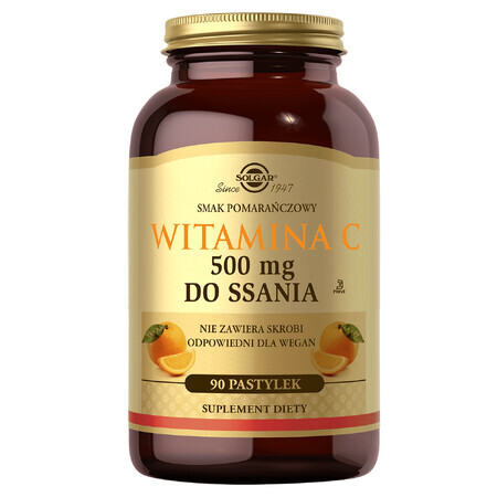 Vitamina C Sapore Arancia - Integratore Alimentare da 90 Pastiglie da Succhiare