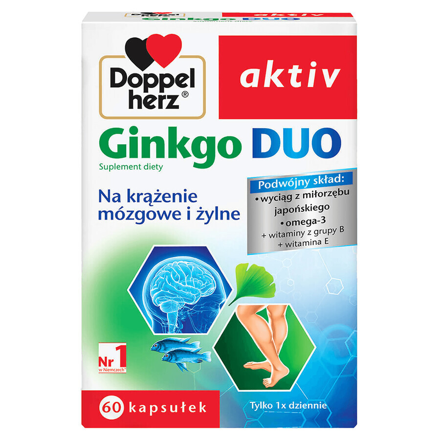 Doppelherz aktiv Ginkgo Duo, 60 capsules