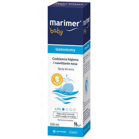 Marimer Baby, acqua di mare isotonica, spray nasale, dalla nascita, 100 ml