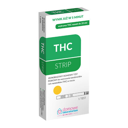 Home Lab THC Strip, thuisteststrip voor het detecteren van cannabinoïden en metabolieten (THC) in urine, 1 stuk