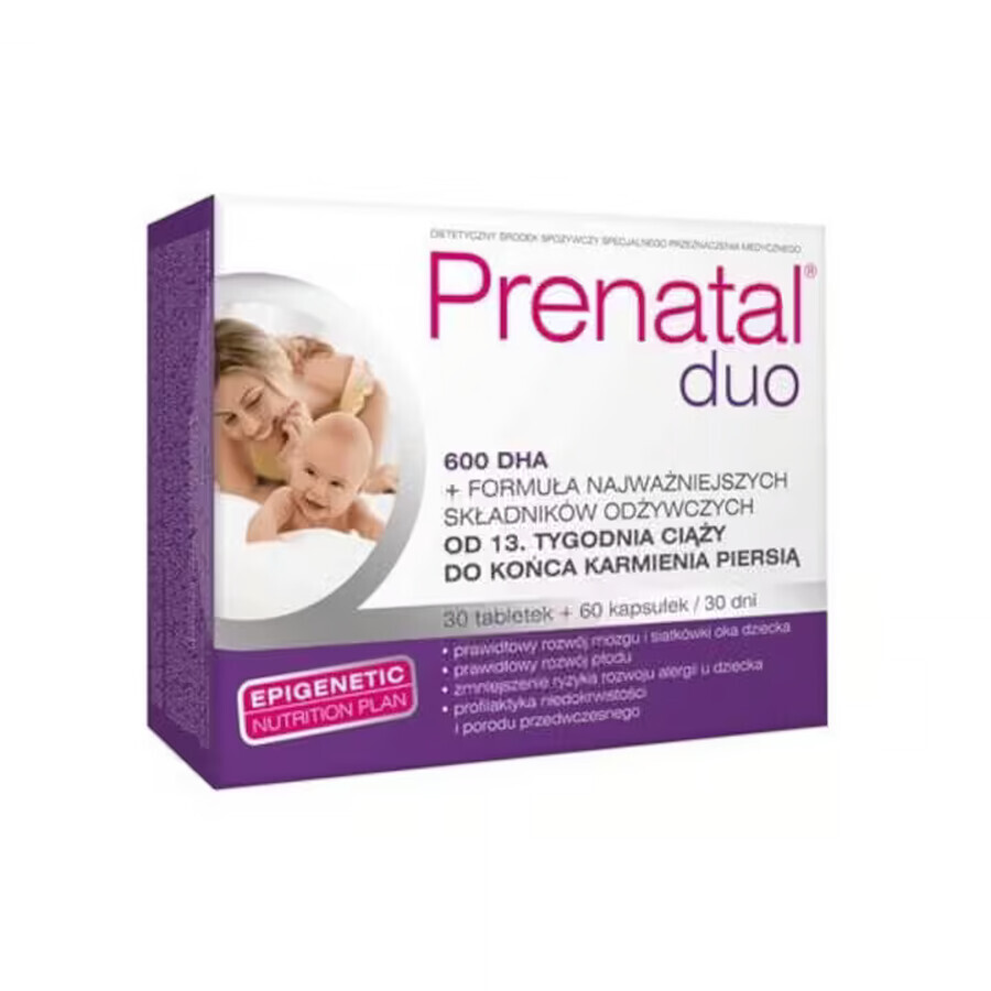 Prenatal Duo, 30 cápsulas duras + 60 cápsulas de gel