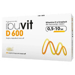 Ibuvit D 600, vitamine D pour nourrissons et enfants, 30 gélules twist off