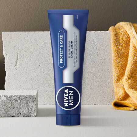 Nivea Men Protezione e Cura Crema da Barba 100 ml - Gel da Barba con Aloe Vera e Vitamina E per Pelli Sensibili