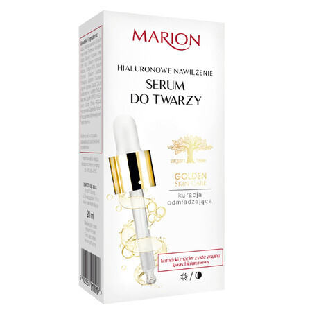 Marion Golden Skin, siero per viso, collo e décolleté, idratazione ialuronica, 20 ml