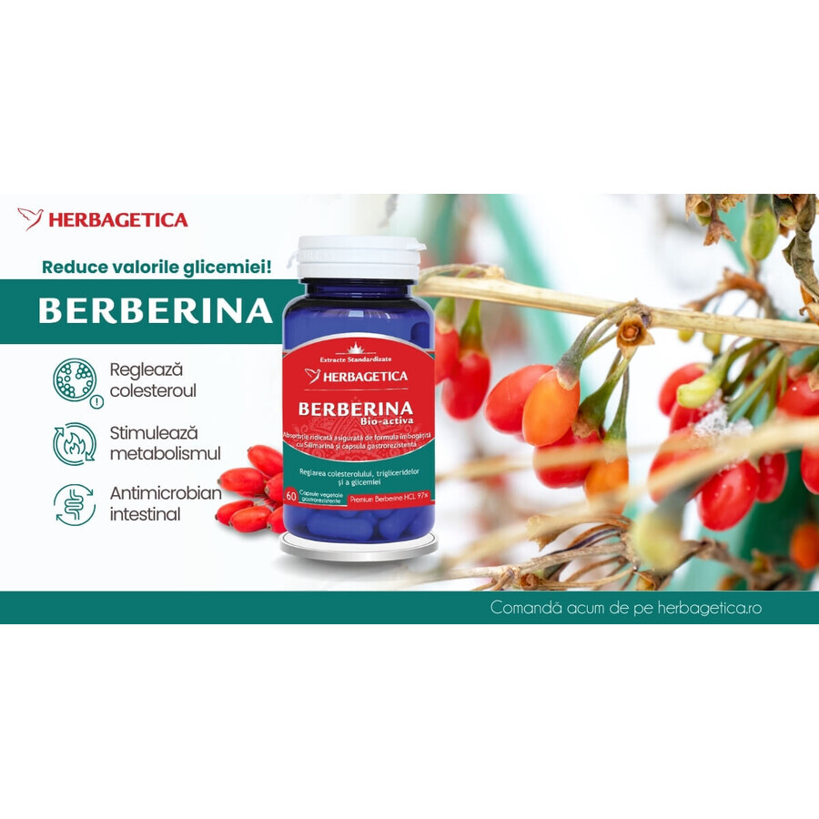 Berberina Bio-attiva, 60 capsule, Herbagetica