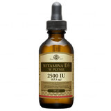 Solgar Vitamin D3 liquid 2500 IU, orange flavor, 59 ml