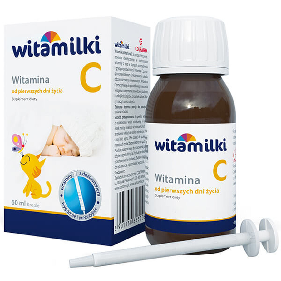 Vitamina C Gocce per Bambini dalla Nascita 60ml - Integratore per Neonati - Protezione Naturale per la Salute e l Immunità.