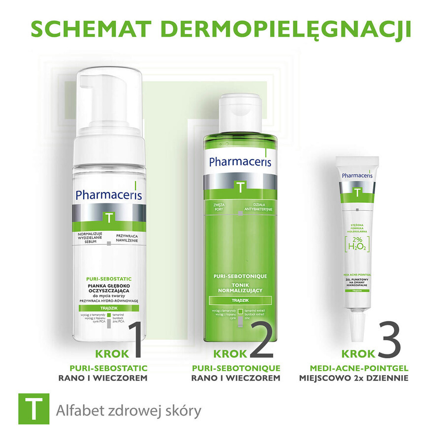 Pharmaceris T Medi Acne Point-Gel, puntgel voor lokale micro-inflammatoire laesies 2% H2O2, 10 ml