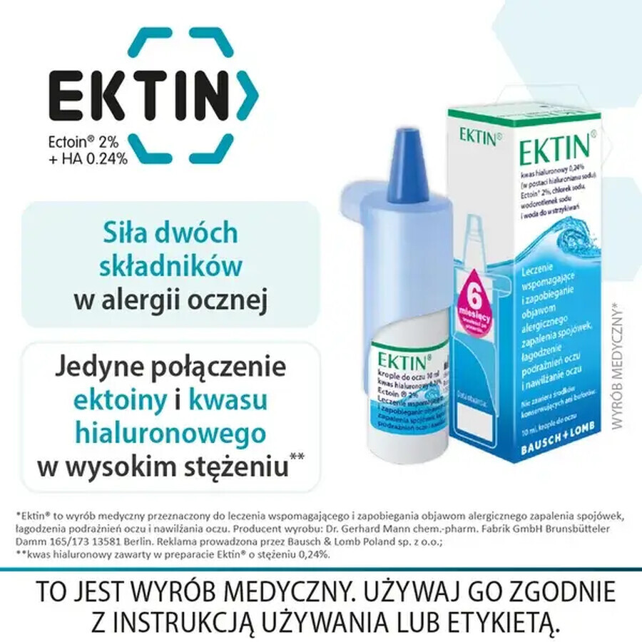 Ektin, eye drops, solution, 10 ml