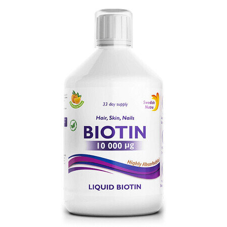 Liquid Biotin 10.000mcg, 500 ml, Swedish Nutra