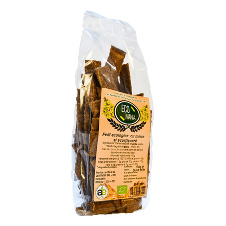 Galletas ecológicas con miel y canela, 150 g, Ecomania