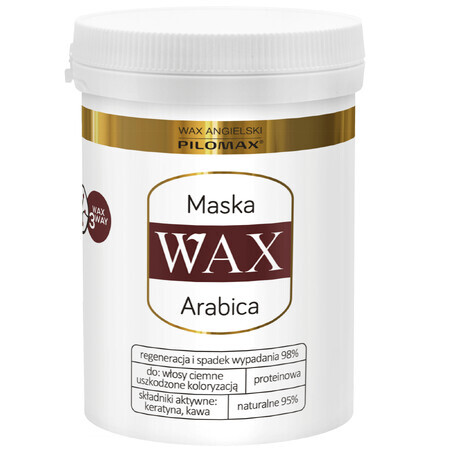 WAX Pilomax, Colour Care, Arabica, maschera rigenerante per capelli di colore scuro, 240 ml