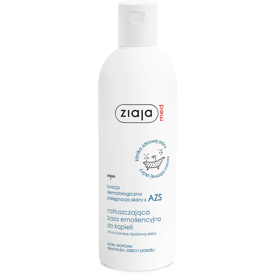 Ziaja Med Dermatological Treatment for AD, Fat Emollient Bath Base, 270 ml