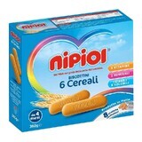 Biscuits with 6 cereals, 360g, Nipiol