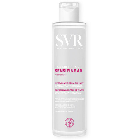 SVR Sensifine AR Eau Micellaire, agua micelar calmante, piel vascular, 200 ml