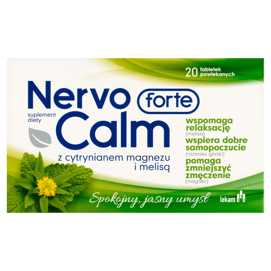 Integratore Alimentare Naturale NervoCalm Forte, 20 Compresse