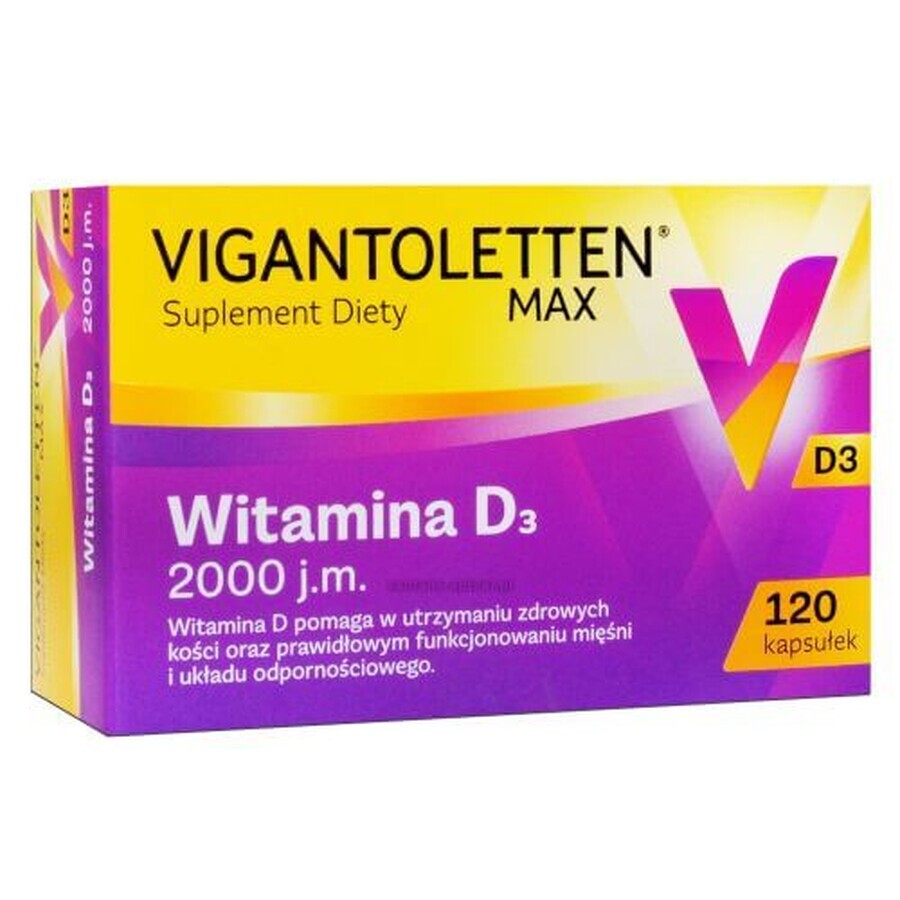 Vigantoletten Max, vitamin D3 2000 IU, 120 capsules