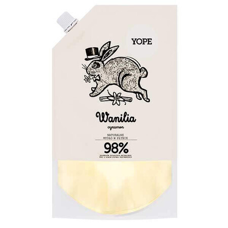 Yope Sapone Liquido alla Vaniglia e Cannella 500ml - Ricarica Riciclabile