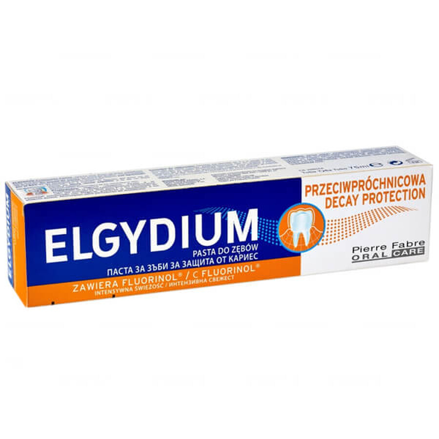 Elgydium Pasta do zbów przeciw próchnicy z aminofluorkiem fluorinolu 75ml
