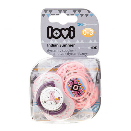 Lovi, Succhietto Calmante, Indian Summer 0-3m 22/855 Girl, 2 Pezzi