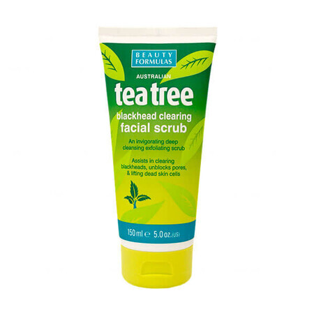 Beauty Formulas Arbore de ceai, Exfoliant pentru curățarea feței, 150 ml