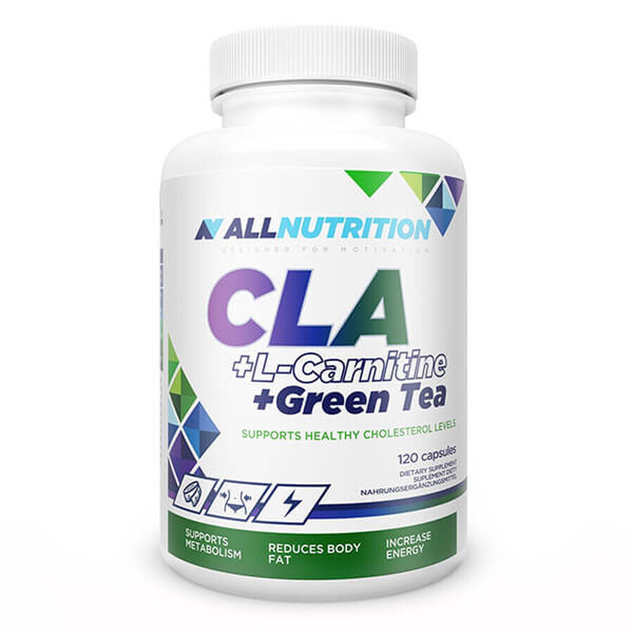 Allnutrition CLA + L-Carnitina + Tè Verde, 120 capsule