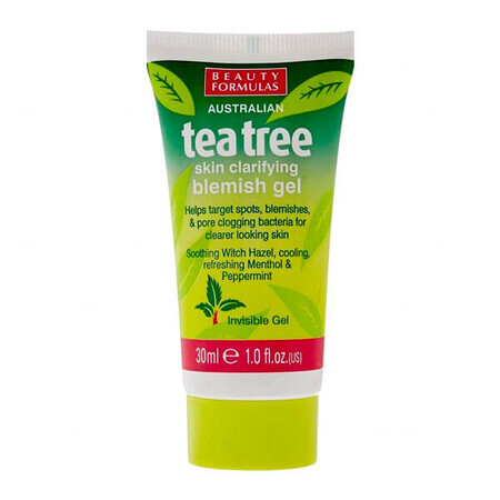 Correttore per acne con olio essenziale di albero del tè Beauty Formulas, 30 ml.