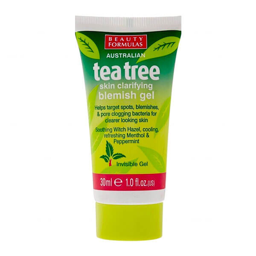 Correttore per acne con olio essenziale di albero del tè Beauty Formulas, 30 ml.