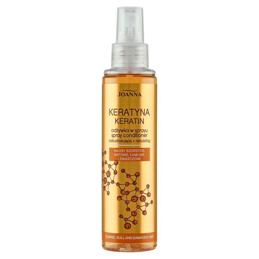 Joanna Keratin, restorative spray conditioner for rough, dull, brittle and damaged hair, 150 ml