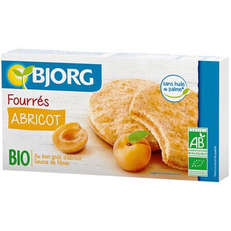 Biscotti ripieni di albicocche, 175g, Bjorg